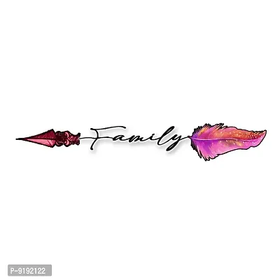 Family with Arrow Feather All Body Temproary Body Tattoo Men and Women-thumb2