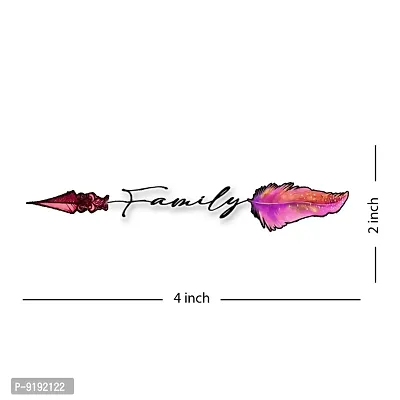 Family with Arrow Feather All Body Temproary Body Tattoo Men and Women-thumb3