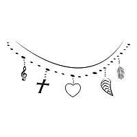 Breslet with Heart Cross Waterproof For Men and Women Temporary Body Tattoo-thumb1