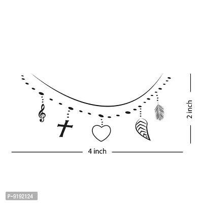 Breslet with Heart Cross Waterproof For Men and Women Temporary Body Tattoo-thumb3