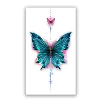 Temporary Tattoowala Blue Butterfly Temporary Tattoo Sticker Waterproof ( 11cm x 6 cm)-thumb1