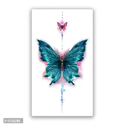 Temporary Tattoowala Blue Butterfly Temporary Tattoo Sticker Waterproof ( 11cm x 6 cm)-thumb2