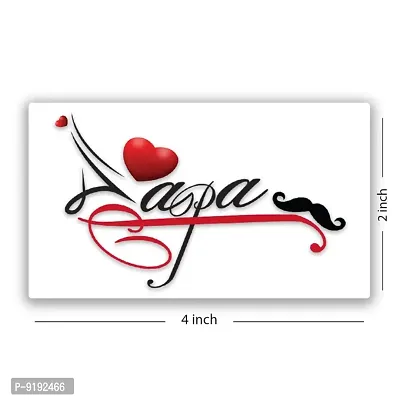 Maa Heart Paa Tattoo Waterproof For Men and Women Heart Arrow Temporary Body Tattoo-thumb3