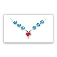 Breslate with Heart Tattoo Waterproof For Girls Blue Temporary Body Tattoo-thumb1