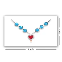 Breslate with Heart Tattoo Waterproof For Girls Blue Temporary Body Tattoo-thumb2