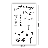 Birds, Believe,Smile, Happy Tattoo Waterproof For Girls Boys Temporary Body Tattoo-thumb2