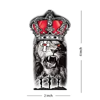 Lion King with Jesus Temporary Tattoo Waterproof For Male and Female Temporary Body Tattoo-thumb1