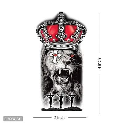 Lion King with Jesus Temporary Tattoo Waterproof For Male and Female Temporary Body Tattoo-thumb2