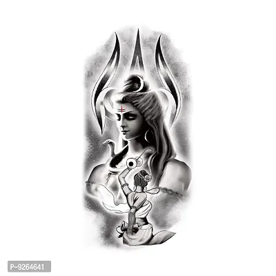 Mahadev with Trishul Mahakal Temporary Tattoo Waterproof For Boys and Girls Temporary Body Tattoo-thumb2