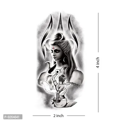 Mahadev with Trishul Mahakal Temporary Tattoo Waterproof For Boys and Girls Temporary Body Tattoo-thumb3