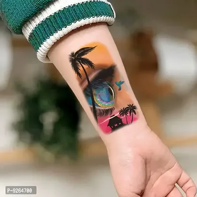 3D Eye Design With Nature Temporary Tattoo Waterproof For Boys And Girl Temporary Body Tattoo-thumb0