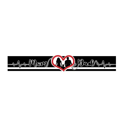 Mom Dad Hand Band Heart Design Temporary Tattoo Round For Men Woman and-thumb4