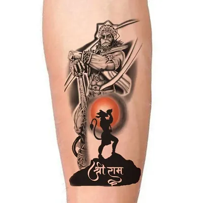 God Hanuman Say Shree Ram Temporary Tattoo Waterproof For Male and Female Temporary Body Tattoo