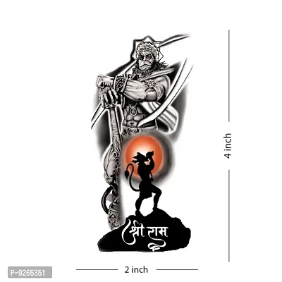 God Hanuman Say Shree Ram Temporary Tattoo Waterproof For Male and Female Temporary Body Tattoo-thumb2