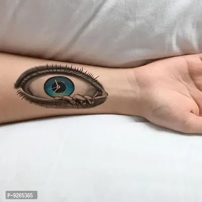 Horror Eye Time Hand Temporary Tattoo Waterproof For Male and Female Temporary Body Tattoo-thumb0