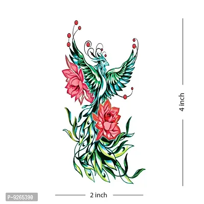 Flower Phonix Angle Temporary Tattoo Waterproof For Boys and Girls Temporary Body Tattoo-thumb2