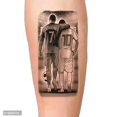 Ronaldo with Messi Temporary Tattoo Waterproof For Male and Female Temporary Body Tattoo-thumb0