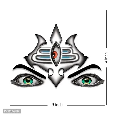 God Mahakal Eye and Trishul Temporary Tattoo Waterproof For Male and Female Temporary Body Tattoo-thumb2