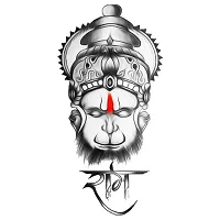 Lord Ram with Hanuman Tattoo God Waterproof Men and Women Temporary Tattoo-thumb1