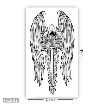 Wings with Sword Tattoo Waterproof Men and Women Temporary Tattoo-thumb3