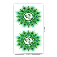 Green Feathers Beautiful Maa Tattoo Love Waterproof Boys and Girls Temporary Body Tattoo-thumb1