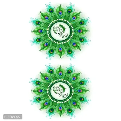 Green Feathers Beautiful Maa Tattoo Love Waterproof Boys and Girls Temporary Body Tattoo-thumb4