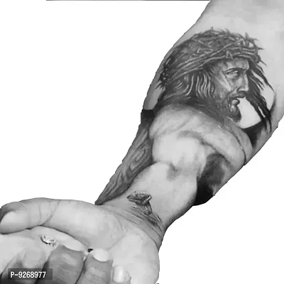 Jesus Hand Tattoo Design Waterproof Boys and Girls Temporary Body Tattoo-thumb0