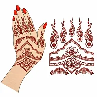 Henna Tattoo Design Feel Realistic Mehndi Flower Tattoo Waterproof For Women Temporary Tattoo-thumb1