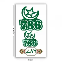 786 Tattoo Muslim Star on Hand Temporary Tattoo Waterproof For Boys and Grils-thumb1