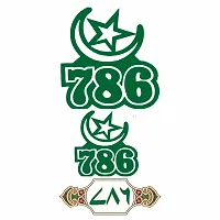 786 Tattoo Muslim Star on Hand Temporary Tattoo Waterproof For Boys and Grils-thumb2