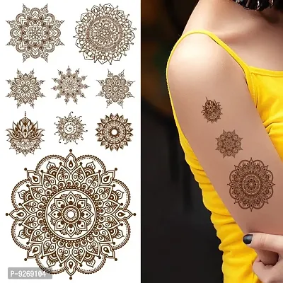 Real Mandala Tattoo Henna Design For Women Temporary Tattoo