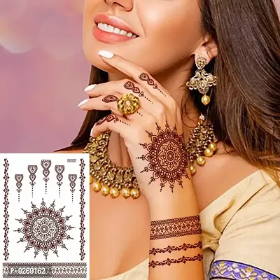 Mandala Mehndi Tattoo Flower Henna Tattoo Hand Mehndi Boder Tattoo For Women Temporary Tattoo