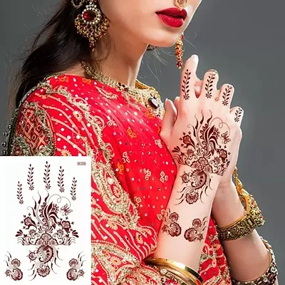 Buy Ordershock Waterproof Jewellery Henna Mandala Mehndi Design Temporary  Body Tattoo (Pack of 2) Online at Best Prices in India - JioMart.
