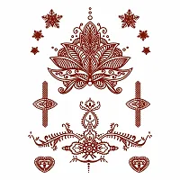 Heena Mehndi Tattoo Flower Henna Tattoo Hand Leaf Boder Tattoo For Women Temporary Tattoo-thumb1