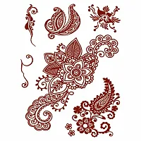 Mandala Mehndi Tattoo Flower Henna Tattoo Hand Leaf Boder Tattoo For Women Temporary Tattoo-thumb2