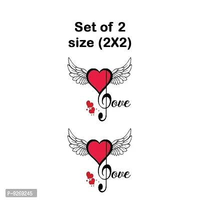 Love You Tattoo Love Heart Waterproof Boys and Girls Temporary Tattoo-thumb3