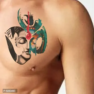 Om with Lord Shiv Tattoo God Waterproof Boys and Girls Temporary Tattoo-thumb0