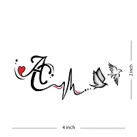 A and C Name Latter Tattoo Heart Line Tattoo Waterproof For Girls and Boys Temporary Tattoo-thumb1