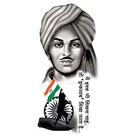 Bhagat Singh with Quote Tattoo Waterproof For Men and Women Temporary Tattoo-thumb1