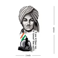 Bhagat Singh with Quote Tattoo Waterproof For Men and Women Temporary Tattoo-thumb2