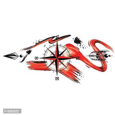 Compass Tattoo South North East West Temporary Tattoo For Boys and Girls Waterproof-thumb2