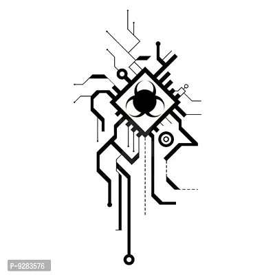 Circuit Tattoo Radio Gear Icon Waterproof For Men and Women Temporary Tattoo-thumb3