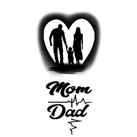 Mom and Dad Tattoo Heart Waterproof For Men and Women Temporary Tattoo-thumb2