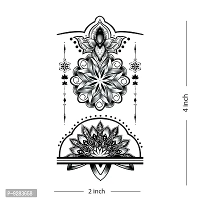 Floral Mandala Tattoo Flower Waterproof For Men and Women Temporary Tattoo-thumb2