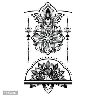 Floral Mandala Tattoo Flower Waterproof For Men and Women Temporary Tattoo-thumb3