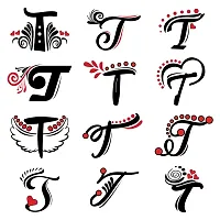 T Name Alphabet Tattoo Waterproof For Men and Women Temporary Body Tattoo-thumb2