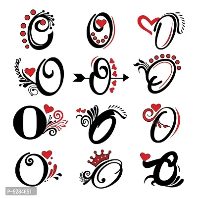 Q Name Alphabet Tattoo Waterproof For Men and Women Temporary Body Tattoo-thumb2