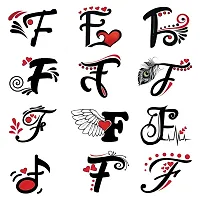 F Name Alphabet Tattoo Waterproof For Men and Women Temporary Body Tattoo-thumb1