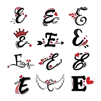 E Name Alphabet Tattoo Waterproof For Men and Women Temporary Body Tattoo-thumb1