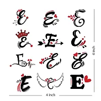 E Name Alphabet Tattoo Waterproof For Men and Women Temporary Body Tattoo-thumb2